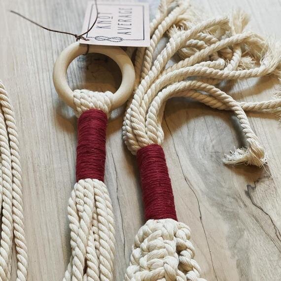 Color Block Macrame Plant Hanger