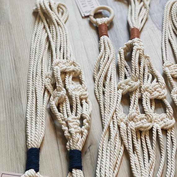 Color Block Macrame Plant Hanger