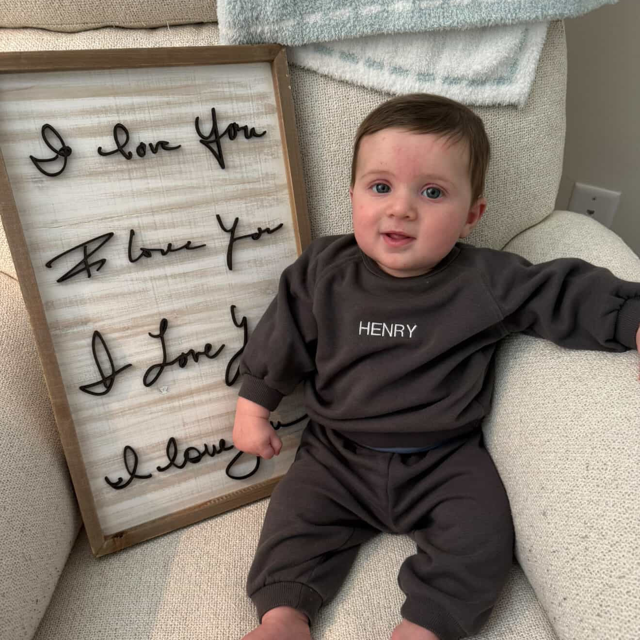 4 "I love you" sign - Grandparent Handwriting Nursery Sign