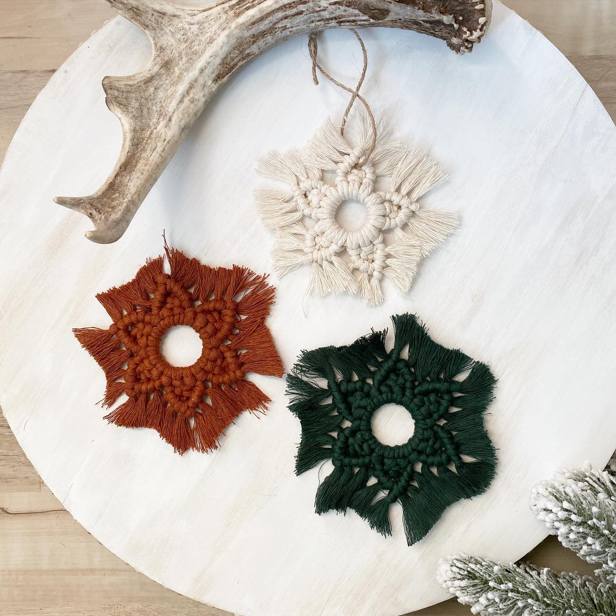 Macrame Snowflake Ornament