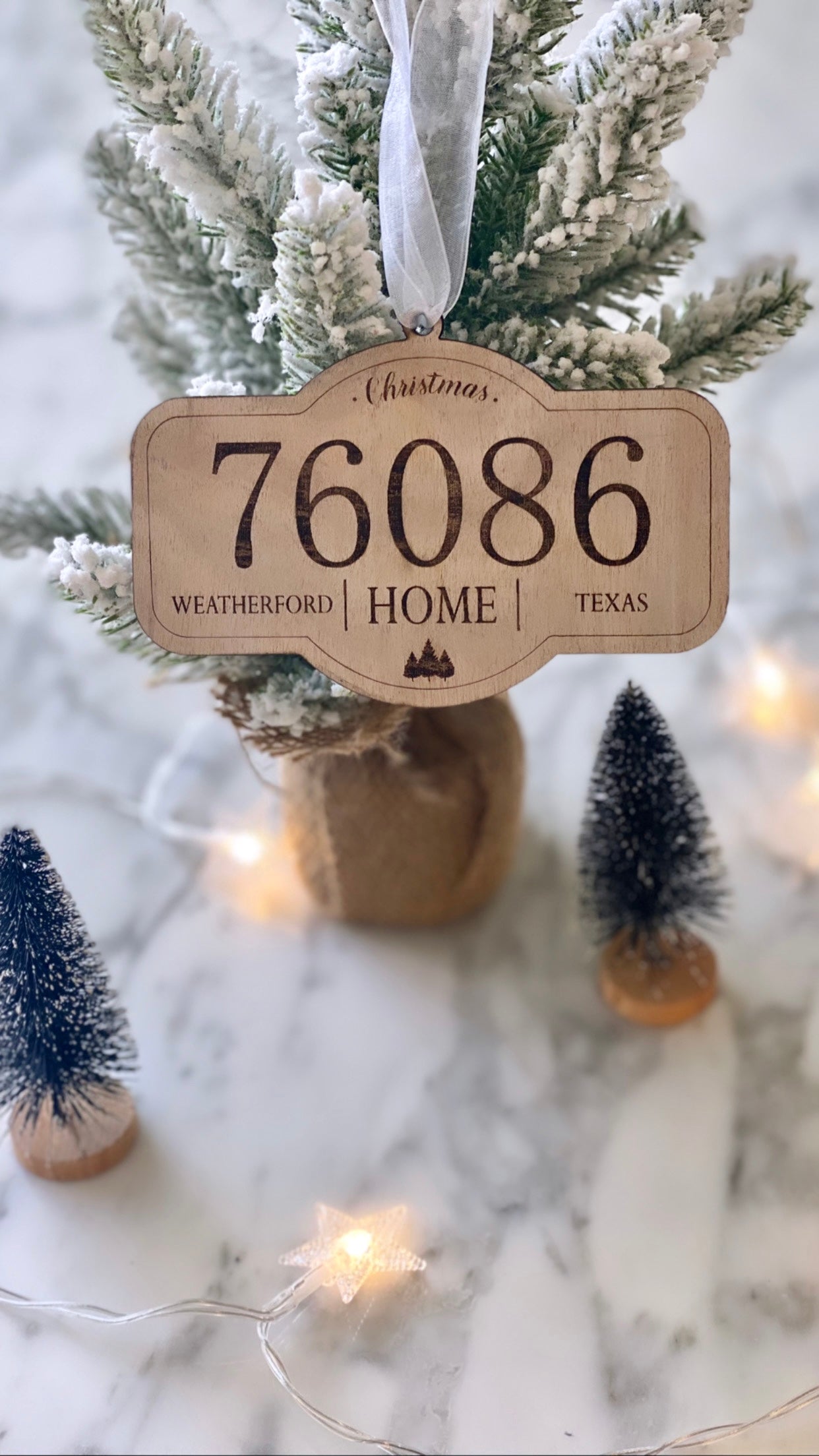 Zip Code Christmas Ornament