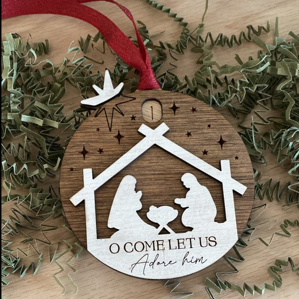 Nativity Countdown Ornament