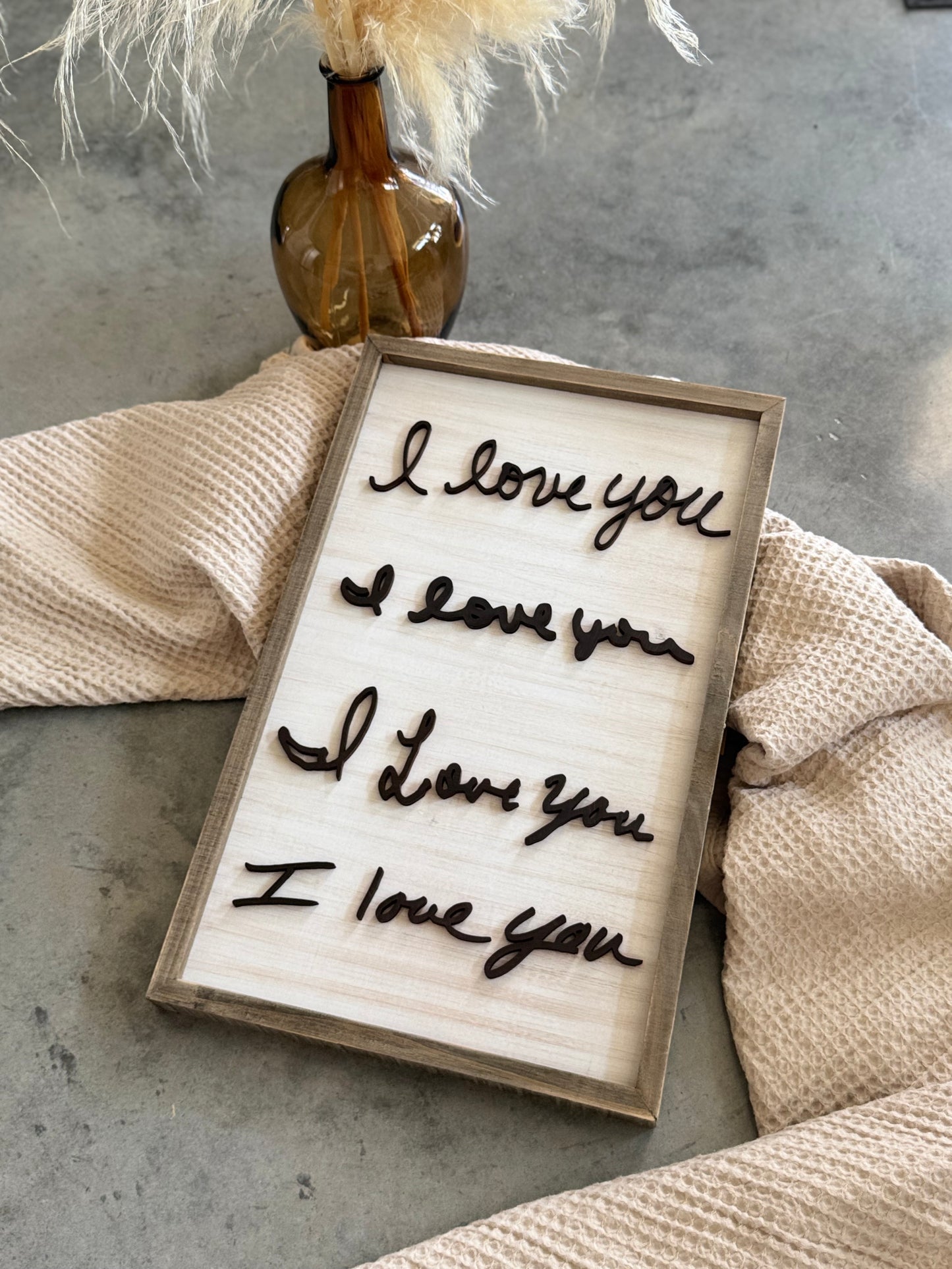 4 "I love you" sign - Grandparent Handwriting Nursery Sign