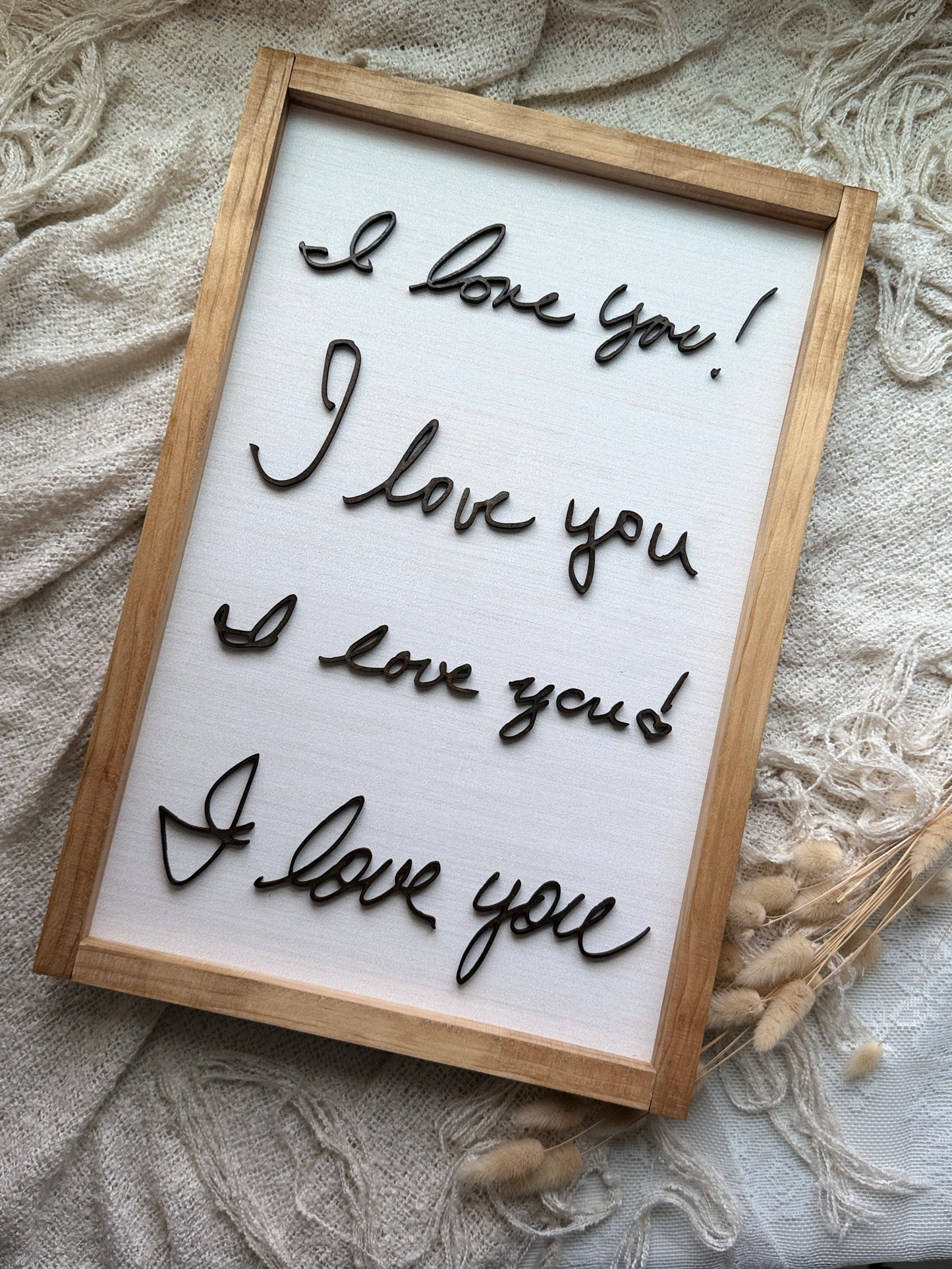 4 "I love you" sign - Grandparent Handwriting Nursery Sign
