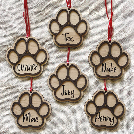 Paw Print Ornament