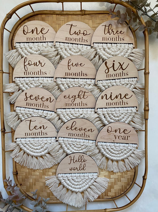 Macrame Baby Milestones