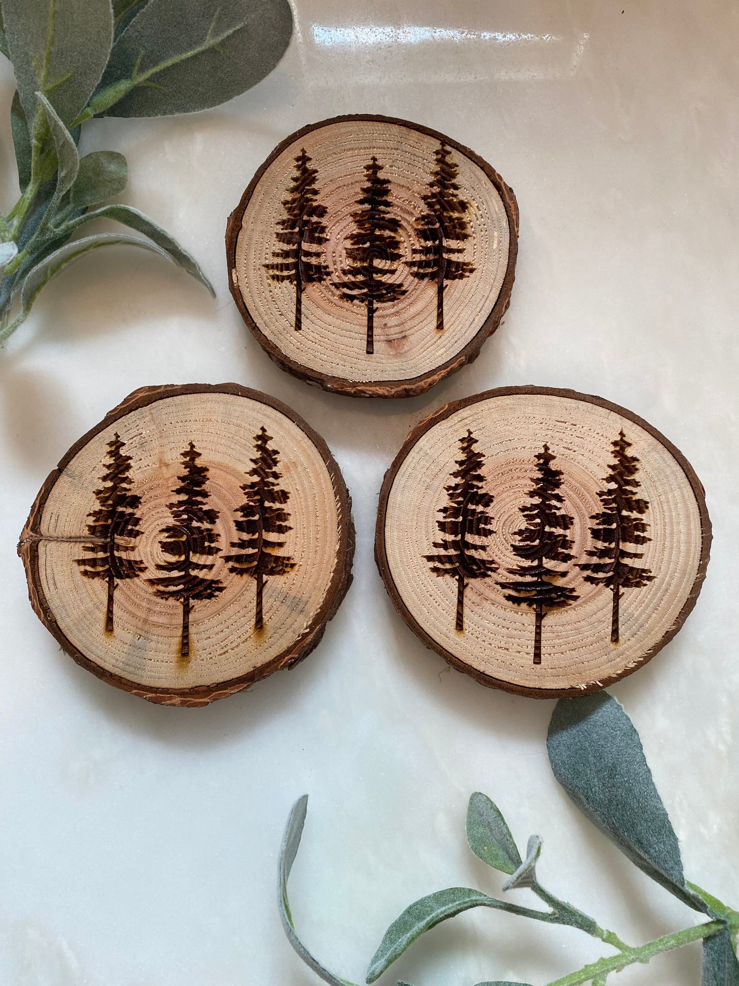 Wood Round Coasters