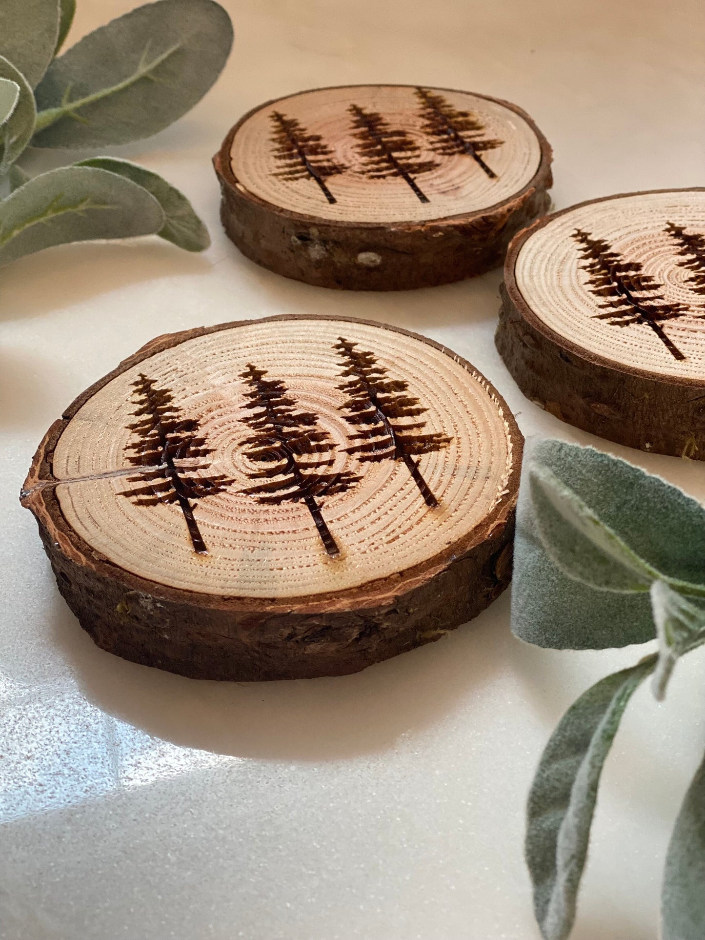 Wood Round Coasters