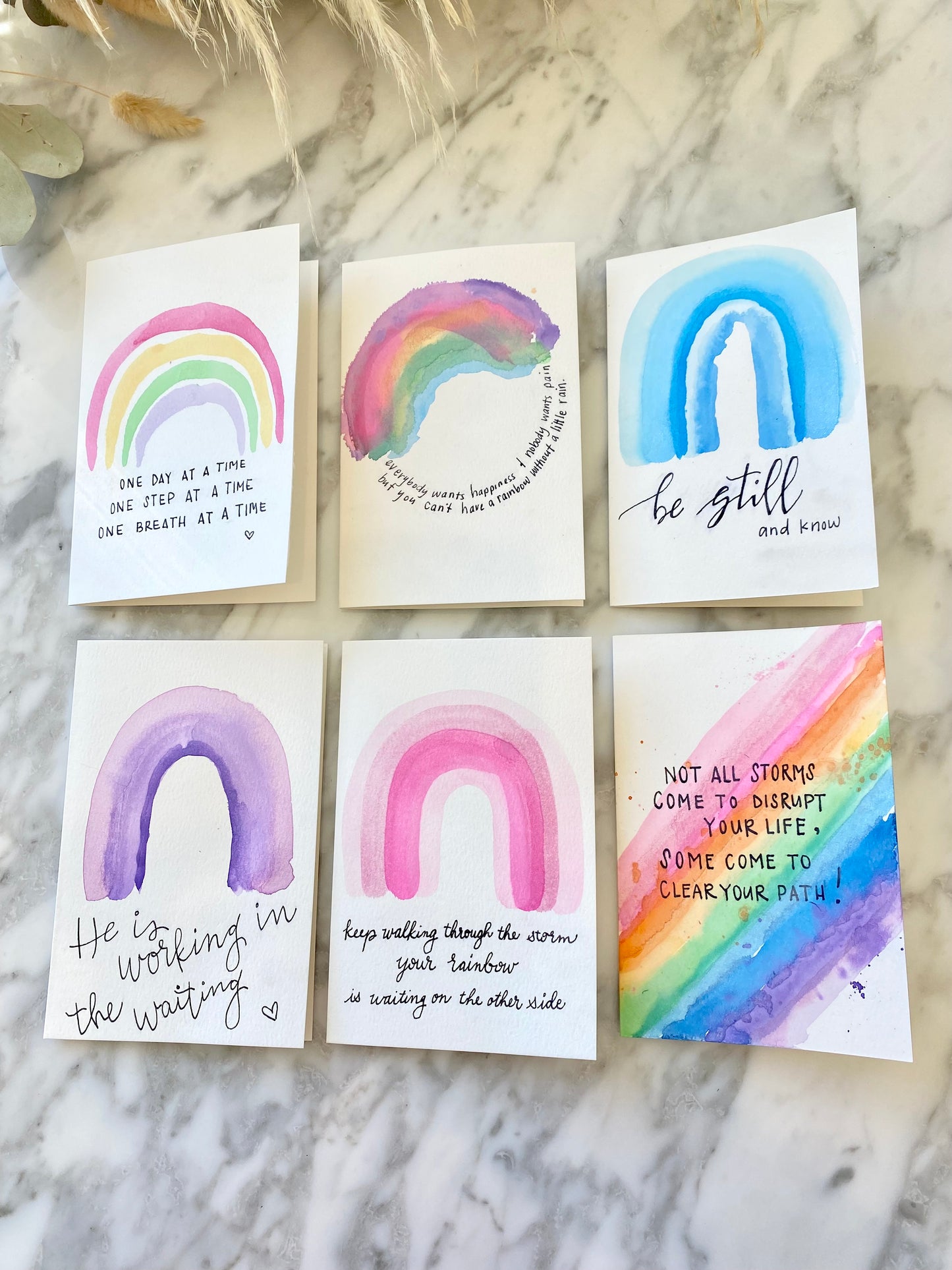 Watercolor Rainbow Cards