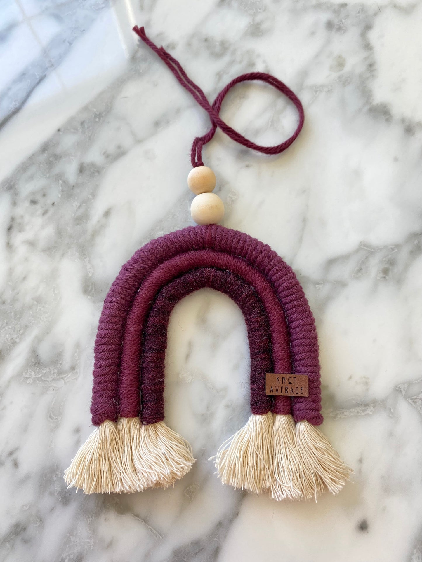 Macrame Rainbow |  Monochromatic Burgundy