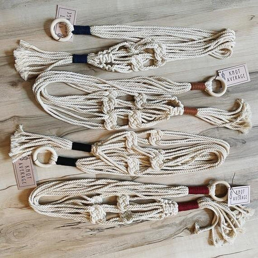 Color Block Macrame Plant Hanger