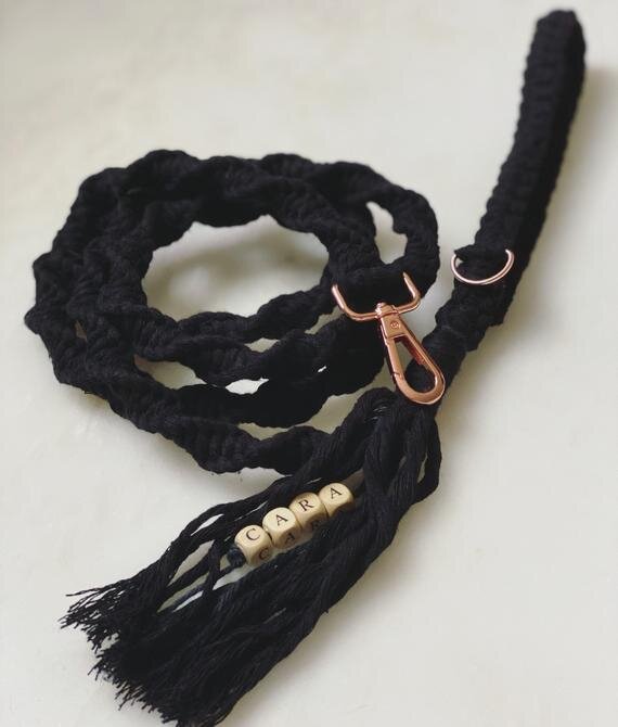 Personalized Macramé Dog Leash