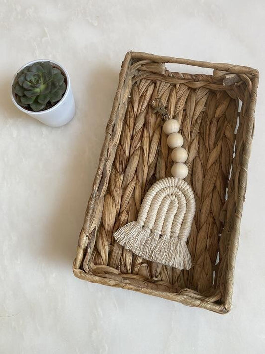 Macrame Rainbow Diffuser Keychain